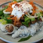 Fitness-Putengyros mit Reis & Salat